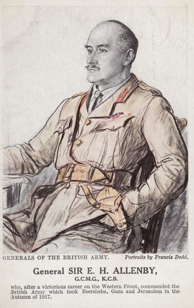 General Sir E H H Allenby (farvelitografi) af Francis Dodd