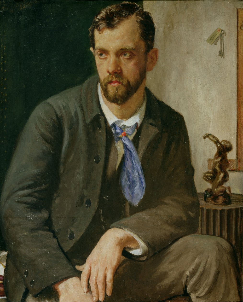 Portræt af Charles Holden (1875-1960) (olie på lærred) af Francis Dodd