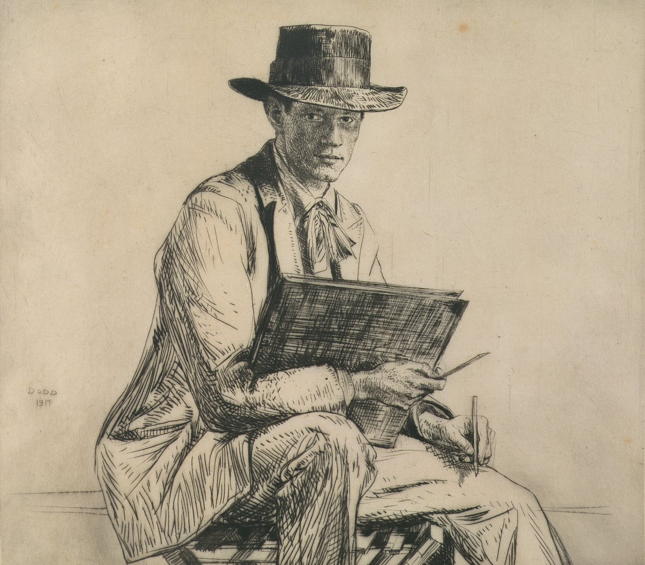 Portræt af Henry Rushbury (1889-1968) 1914 (radering) af Francis Dodd