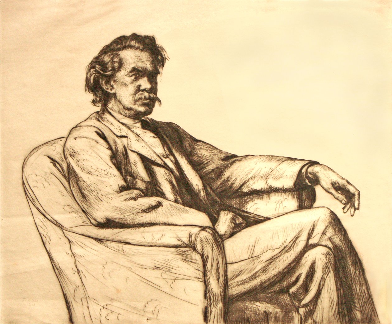 Portræt af en mand af Francis Dodd