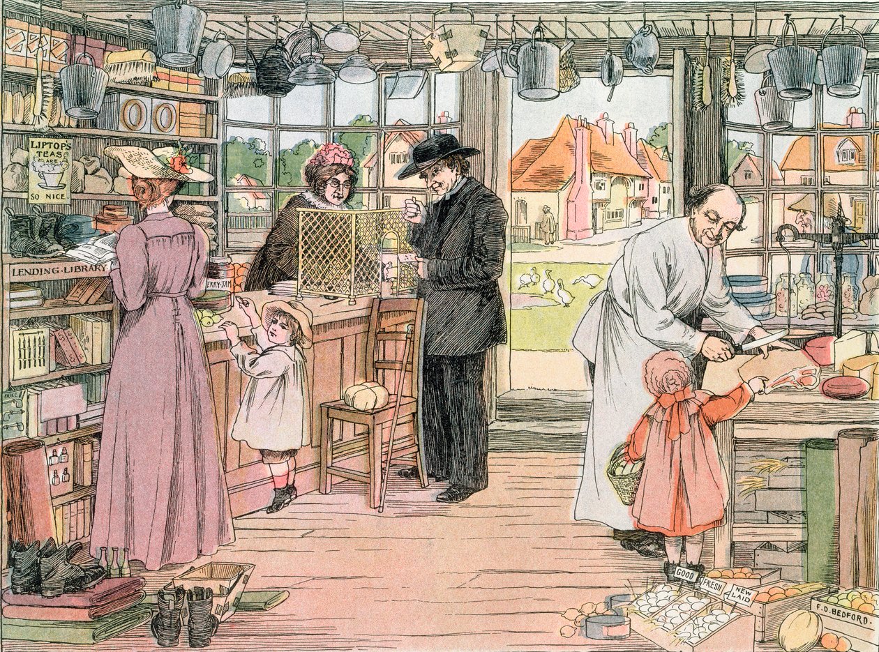 The General Store, 1899. Fra Butikkernes Bog, 1899 af Francis Donkin Bedford