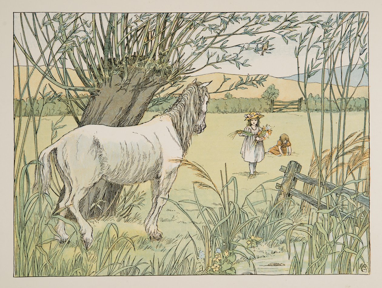 The Old Bus Horse, fra Four and Twenty Toilers, pub. 1900 (farvelitografi) af Francis Donkin Bedford