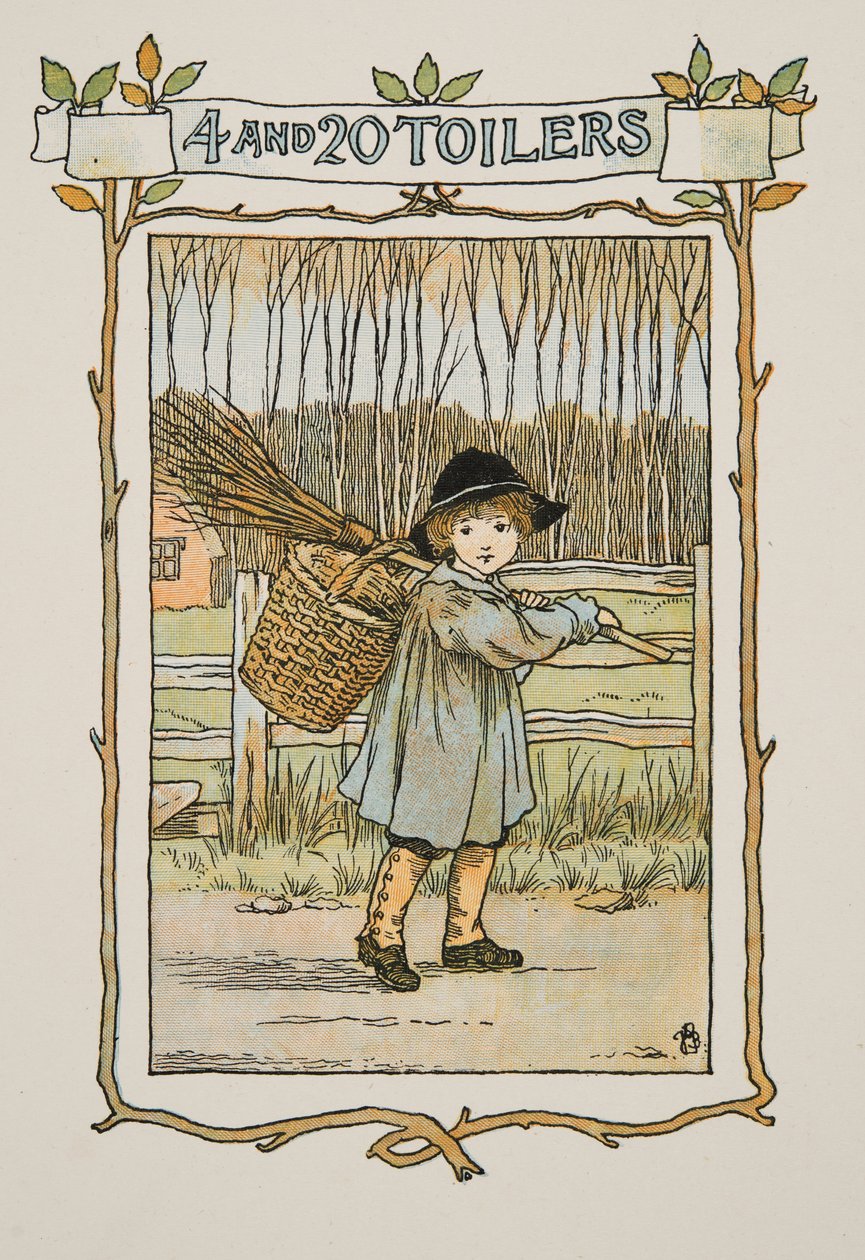 Vignet fra Four and Twenty Toilers, pub. 1900 (farvelitografi) af Francis Donkin Bedford