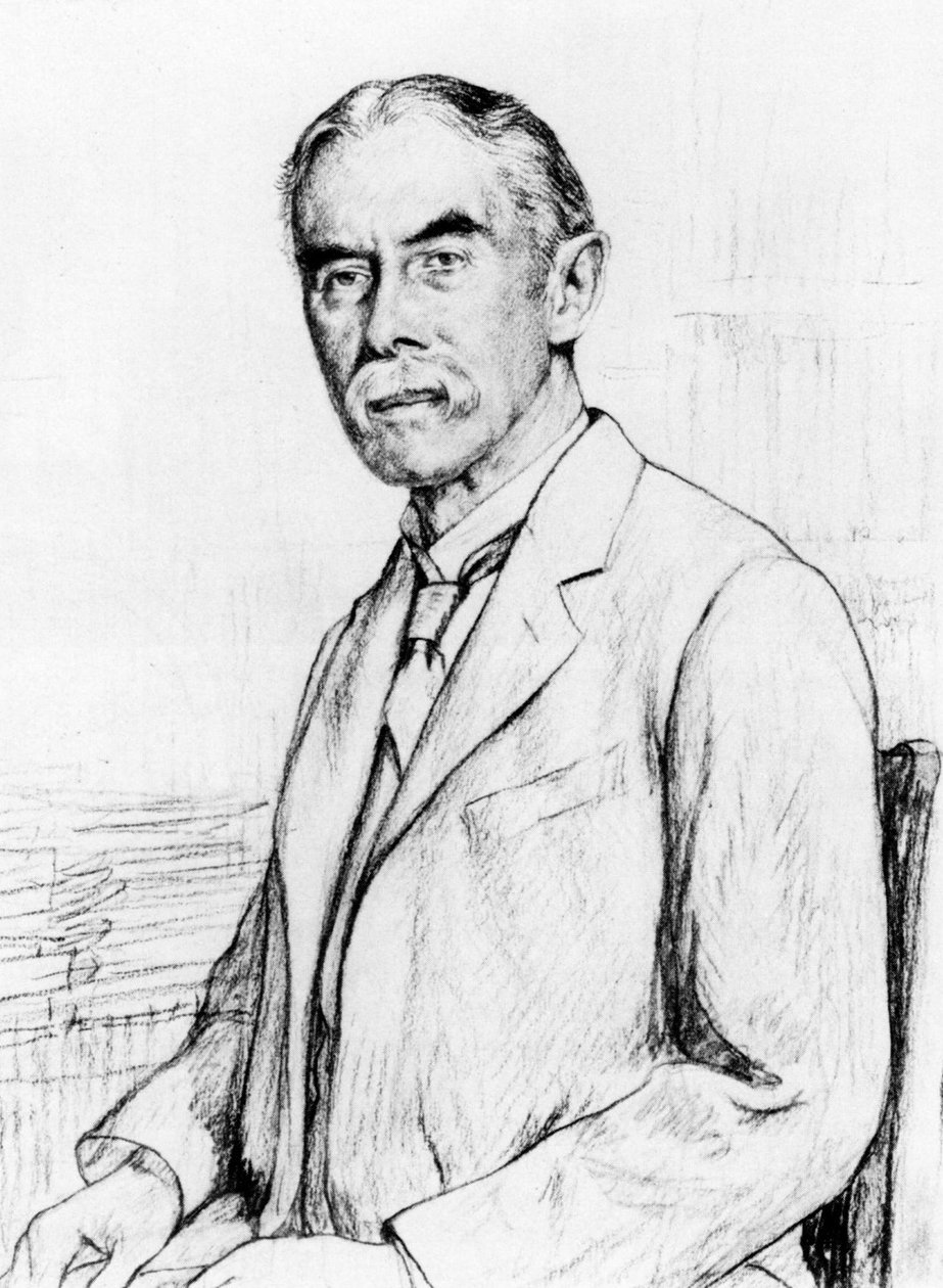 Portræt af Alfred Edward Housman 1859-1936 af Francis Edgar Dodd