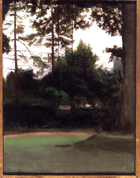 A Corner of the Garden, ca. 1890 (olie på lærred) af Francis Foster