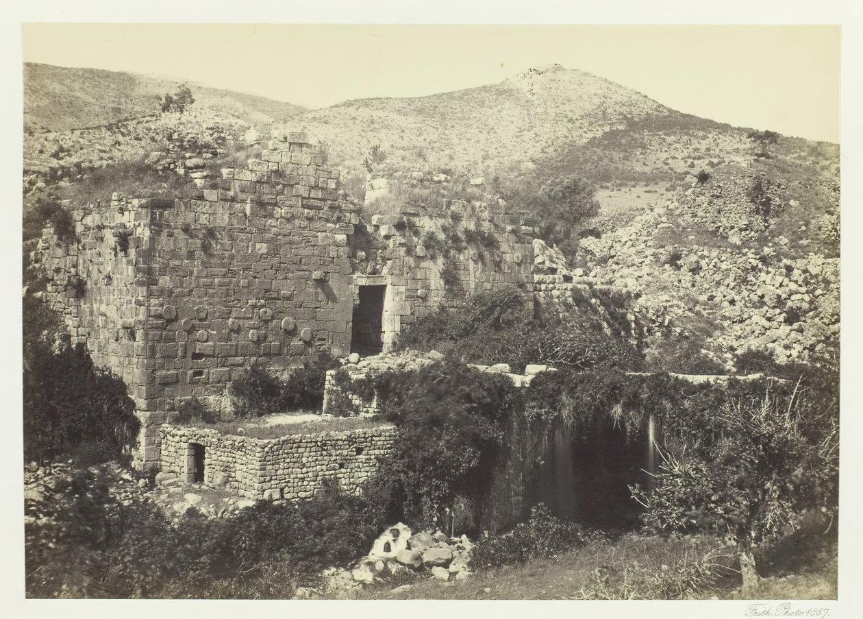 Banias, Den Gamle Cæsar, Philippi, af Francis Frith