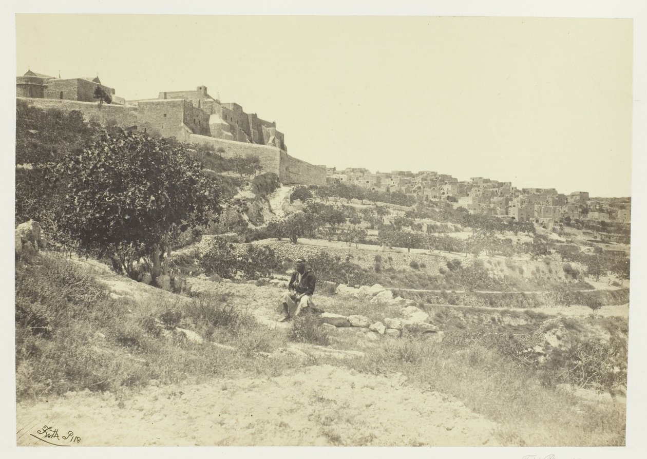 Betlehem, med Fødselskirken af Francis Frith