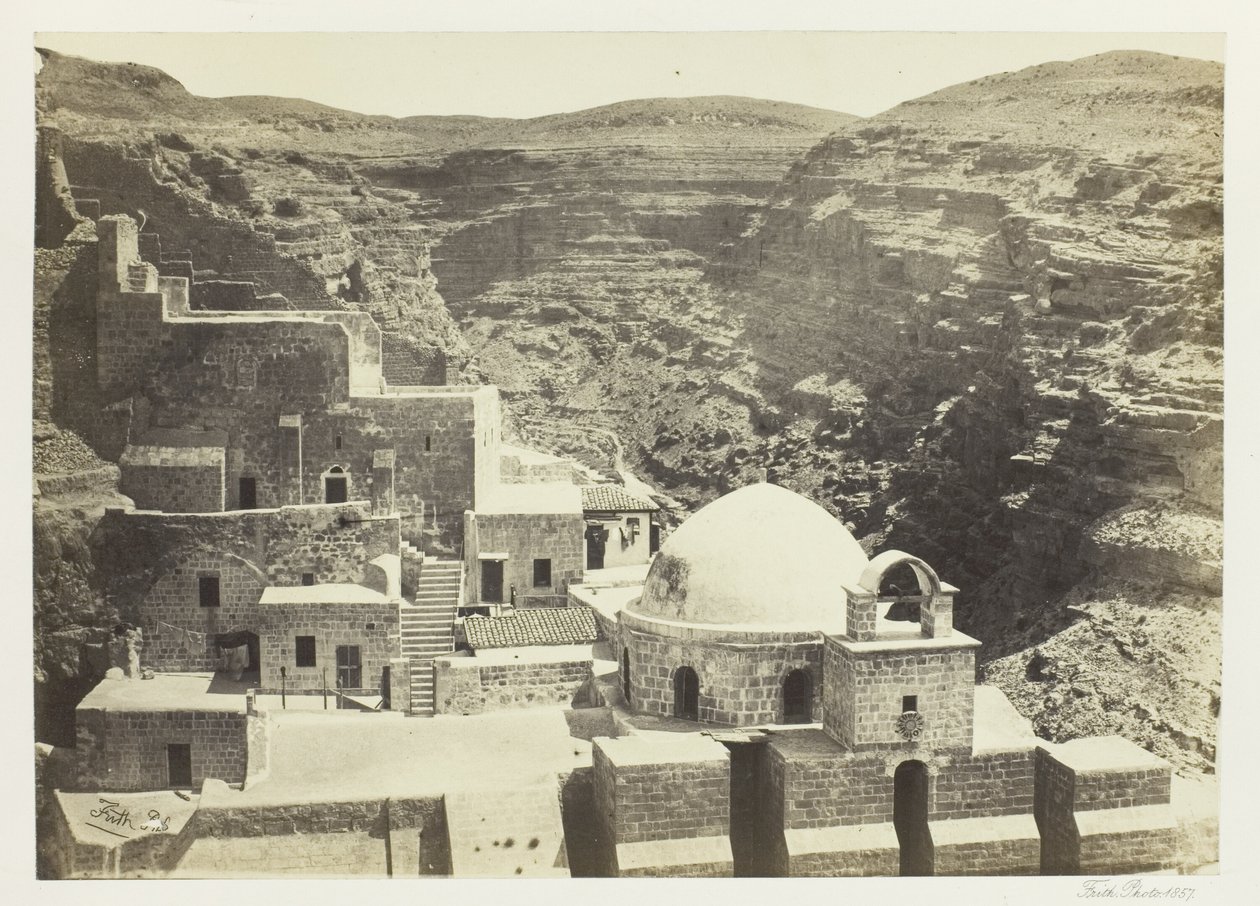 Klosteret i Mar-Saba, nær Jerusalem af Francis Frith