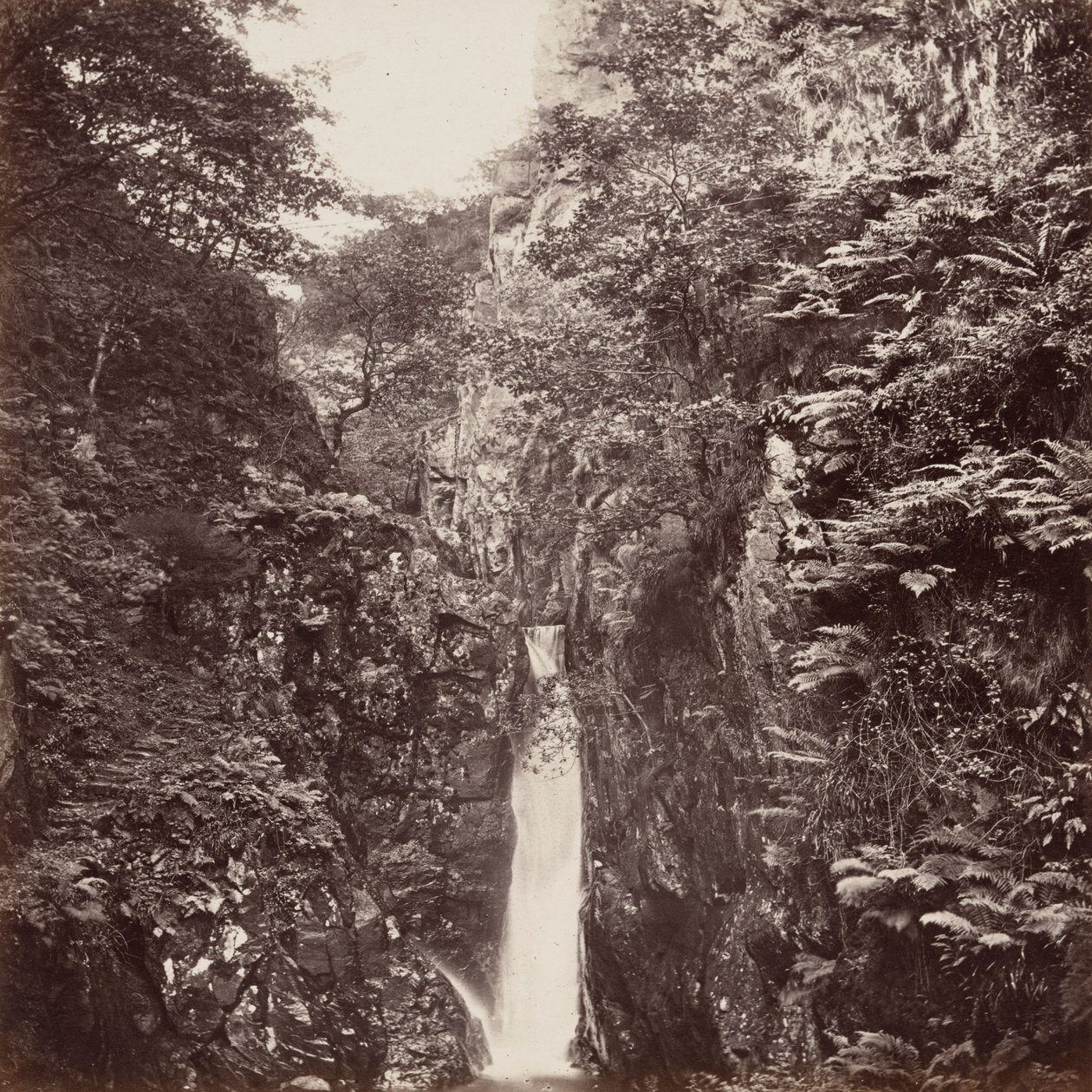 Dalegarth-vandfaldet, Cumberland af Francis Frith