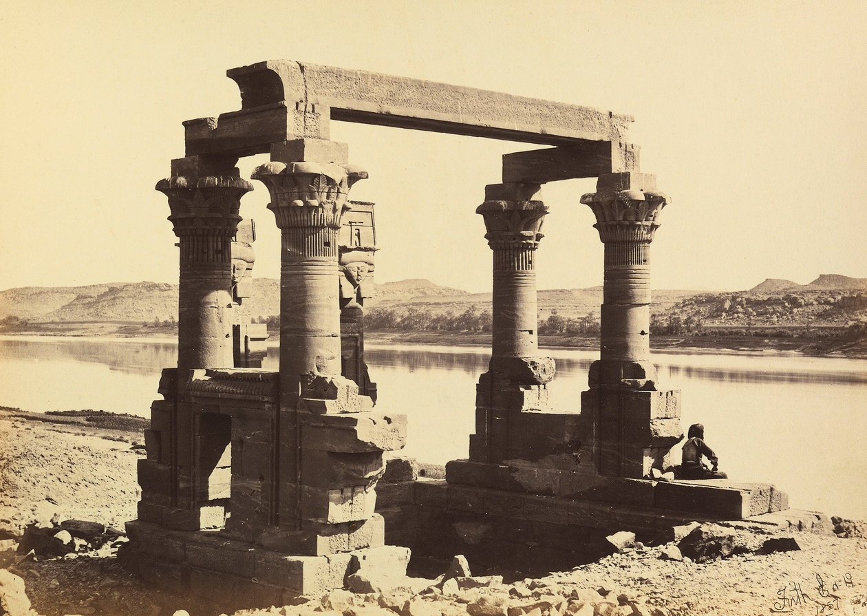 "Egypten og Palæstina": ruinerne af templet Wady Kardassy, Nubien af Francis Frith