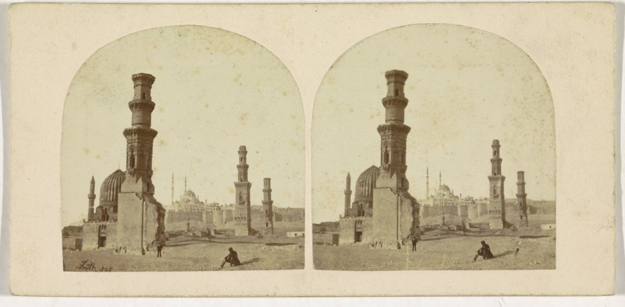 Mamelukkernes grave, Kairo, Egypten af Francis Frith