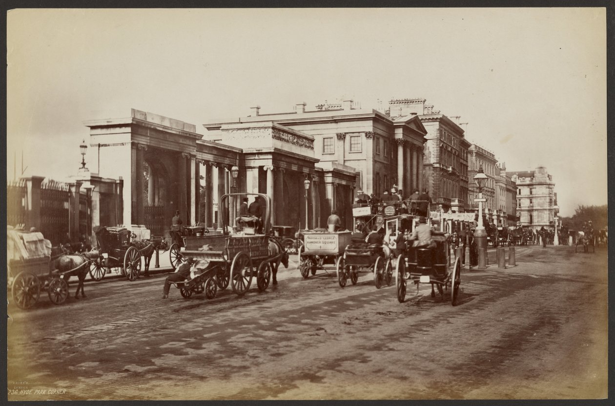 Hyde Park Corner af Francis Frith
