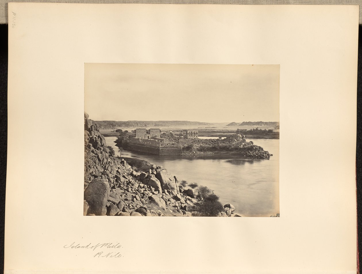 Øen Philae, R. Nilen af Francis Frith