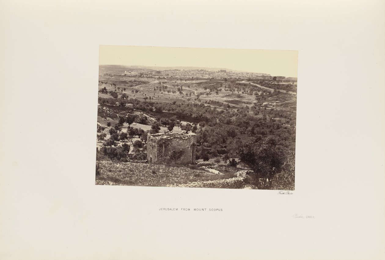 Jerusalem fra Scopus-bjerget af Francis Frith