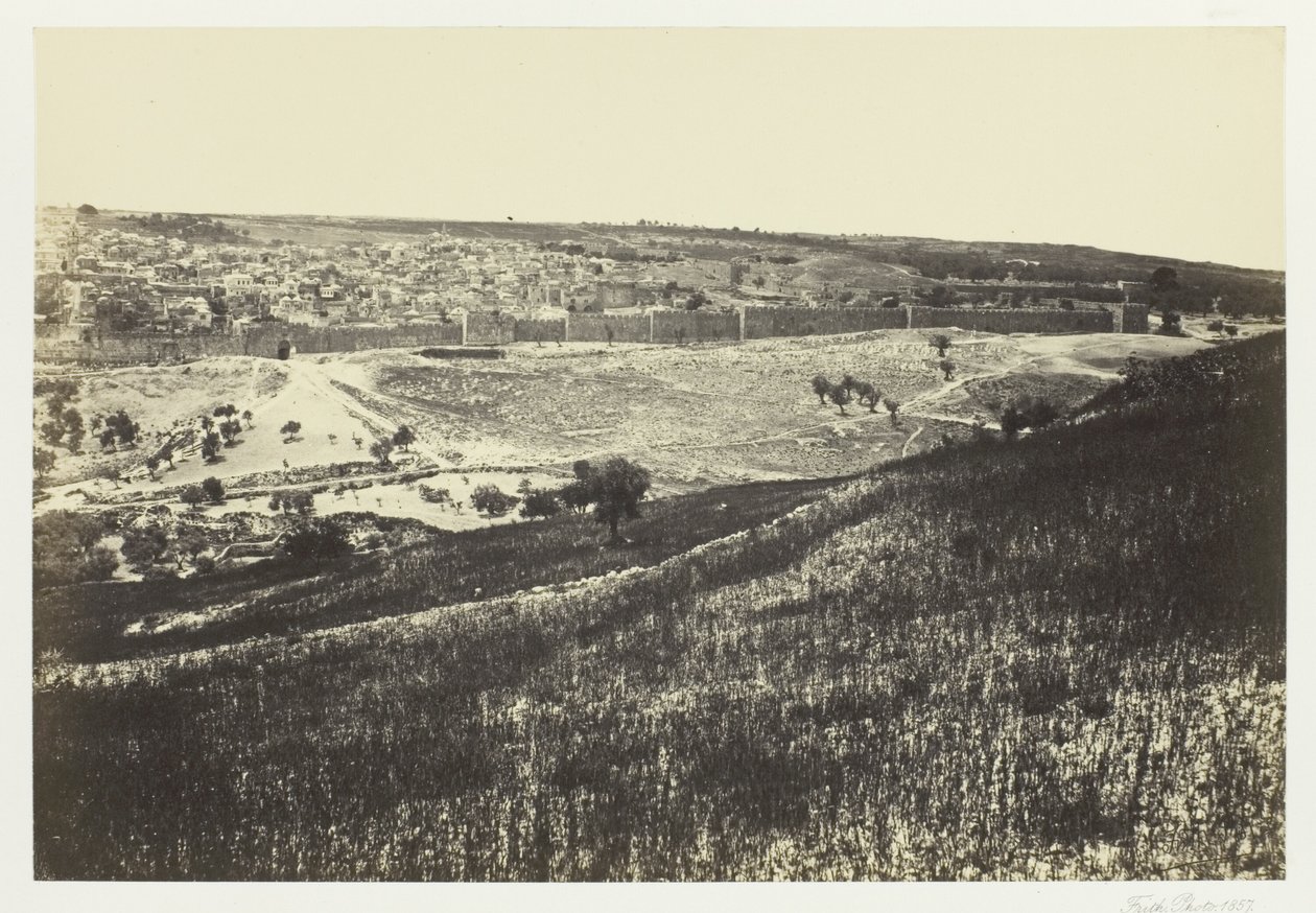 Jerusalem, fra Oliebjerget, nr. 2 af Francis Frith