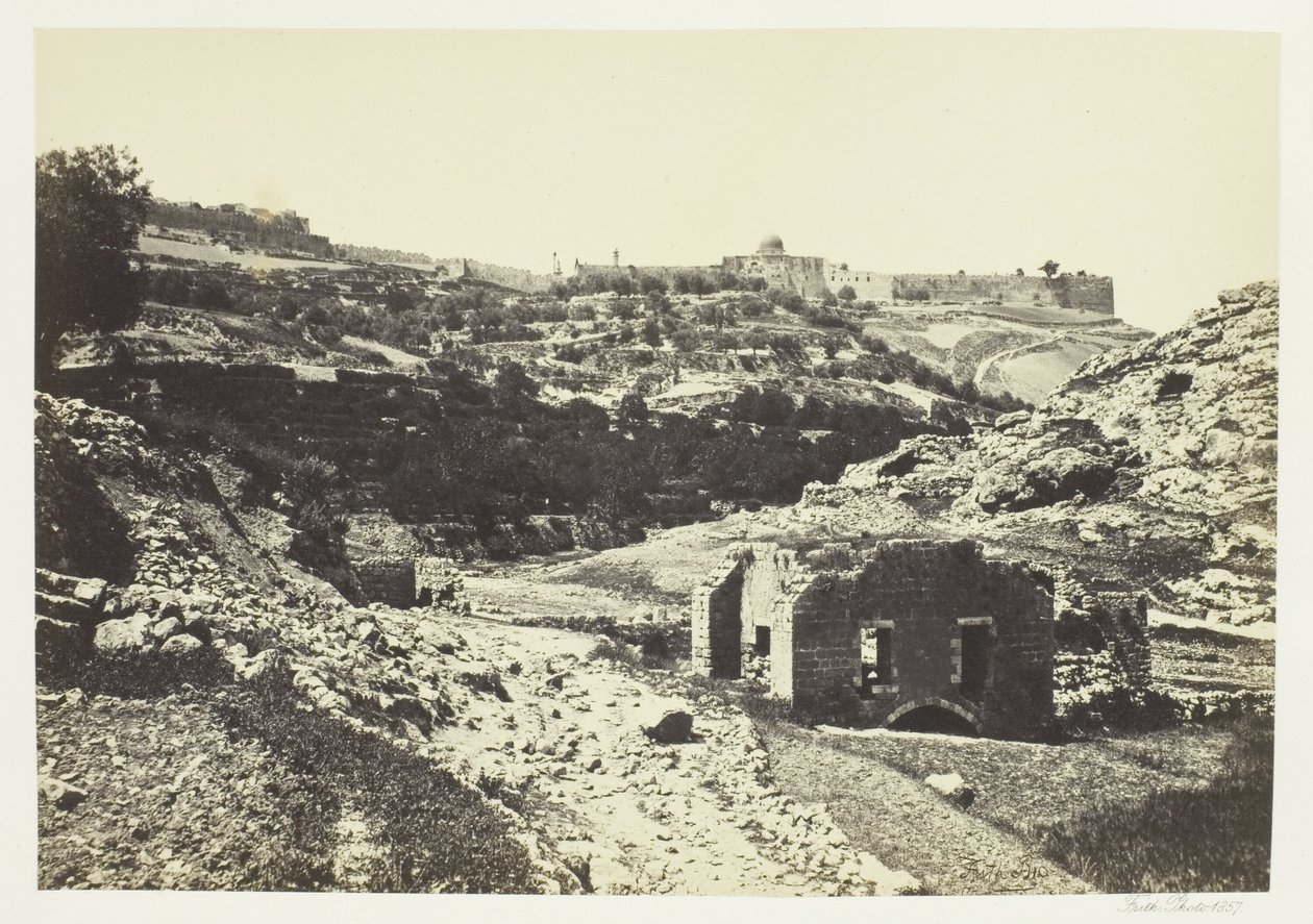 Jerusalem fra En-Rogel-muren af Francis Frith