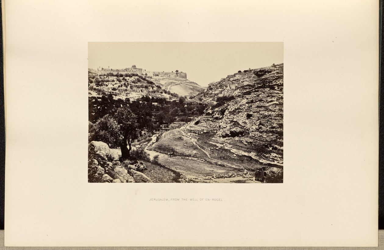 Jerusalem, fra En-Rogels brønd af Francis Frith