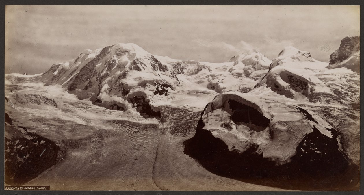 Monta Rosa og Lyskamm af Francis Frith