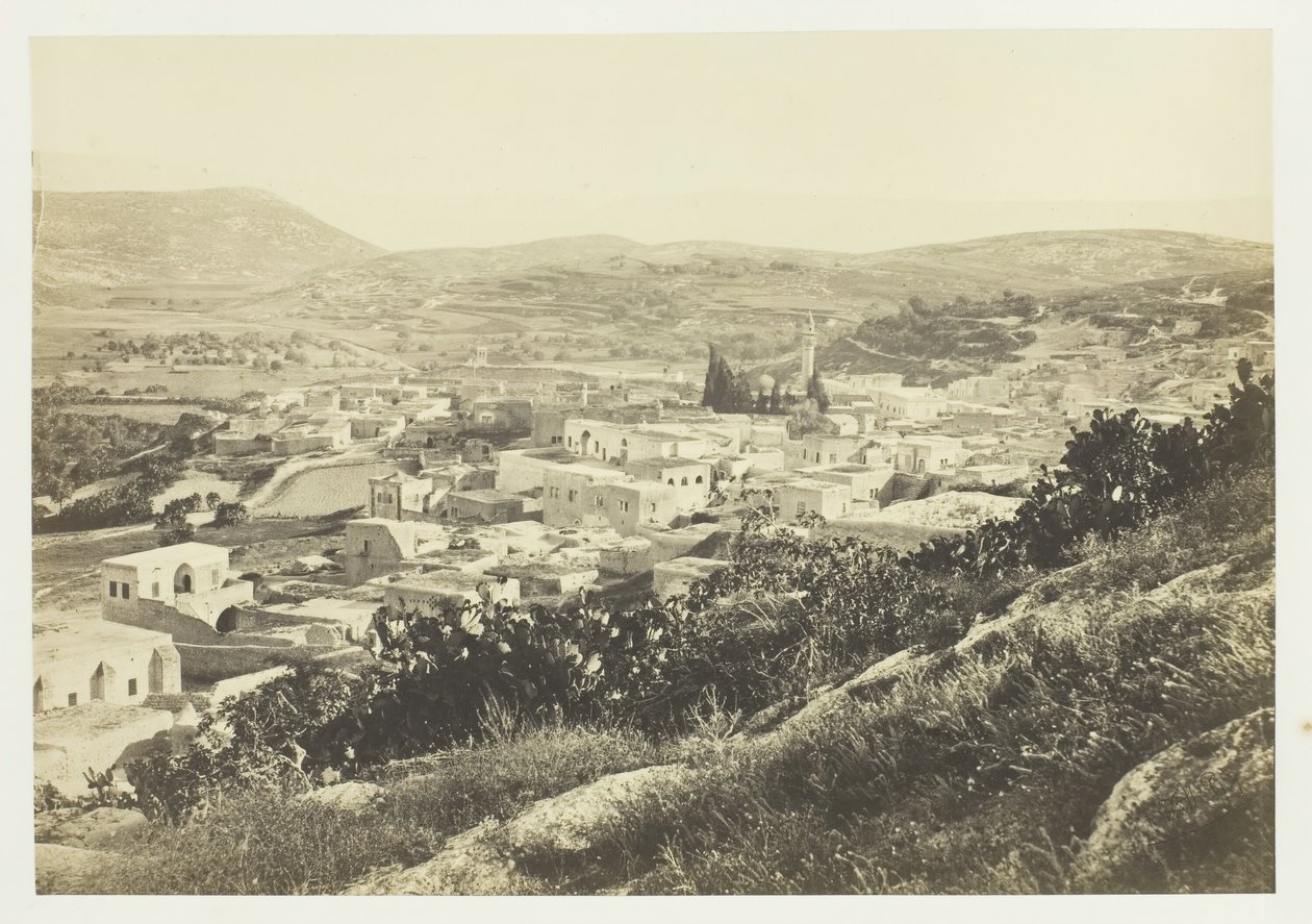Nazareth, fra nordvest, 1857. af Francis Frith
