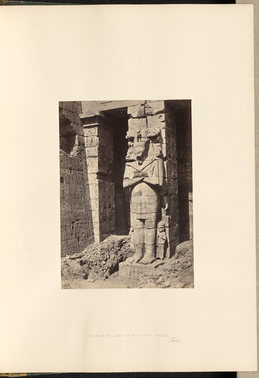 Osiride-søjler ved Medinet Habou, Theben af Francis Frith