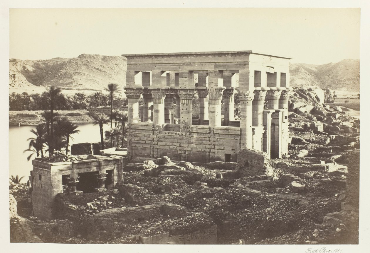 Faraos seng, Philae, fra det store tempel af Francis Frith