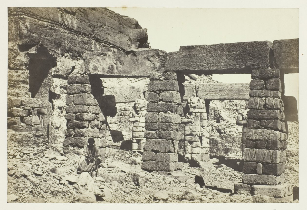 Portikus i Cerf Hossayn-templet, Nubien af Francis Frith