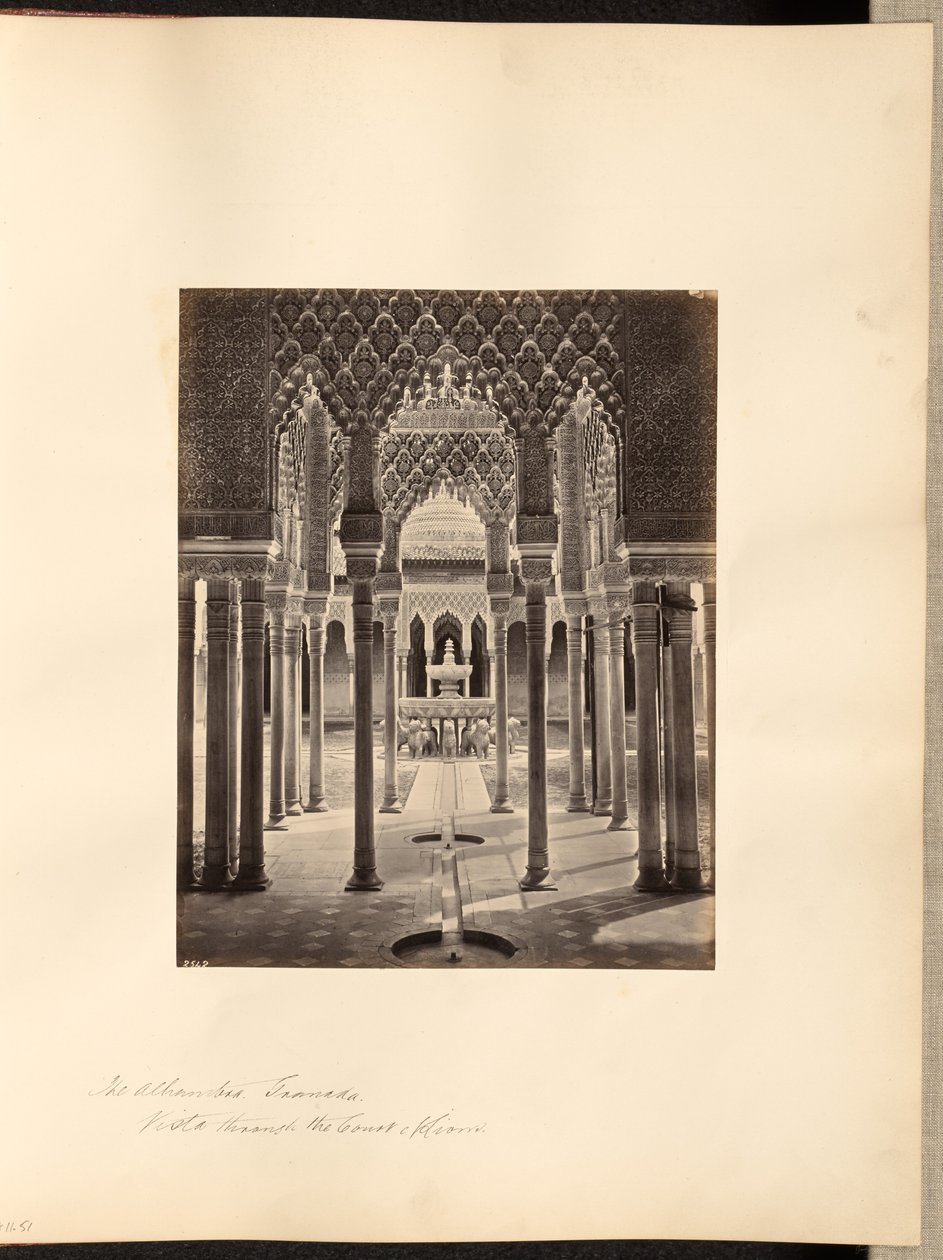 Alhambra, Granada, udsigt over Løvegården af Francis Frith
