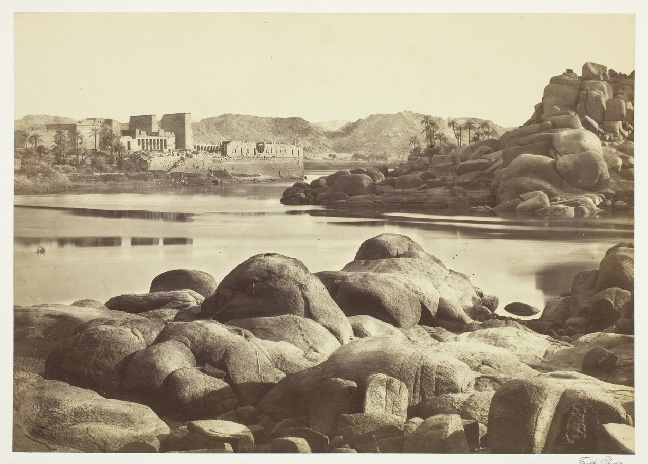 Tilgangen til Philae, ca. 1857. af Francis Frith