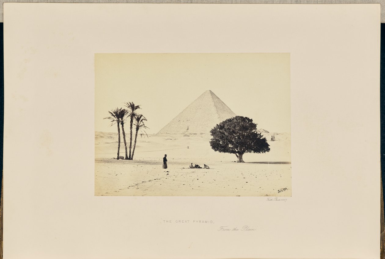 Den Store Pyramide, set fra sletten af Francis Frith
