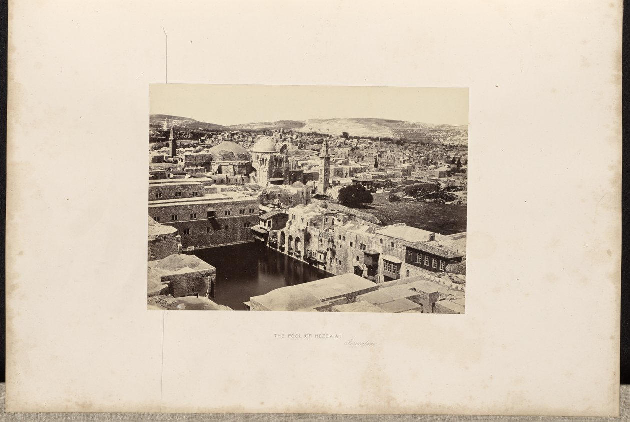 Hizkijas bassin, Jerusalem af Francis Frith