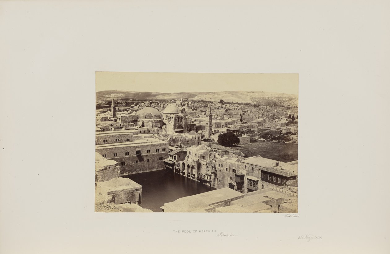 Hizkijas bassin, Jerusalem af Francis Frith