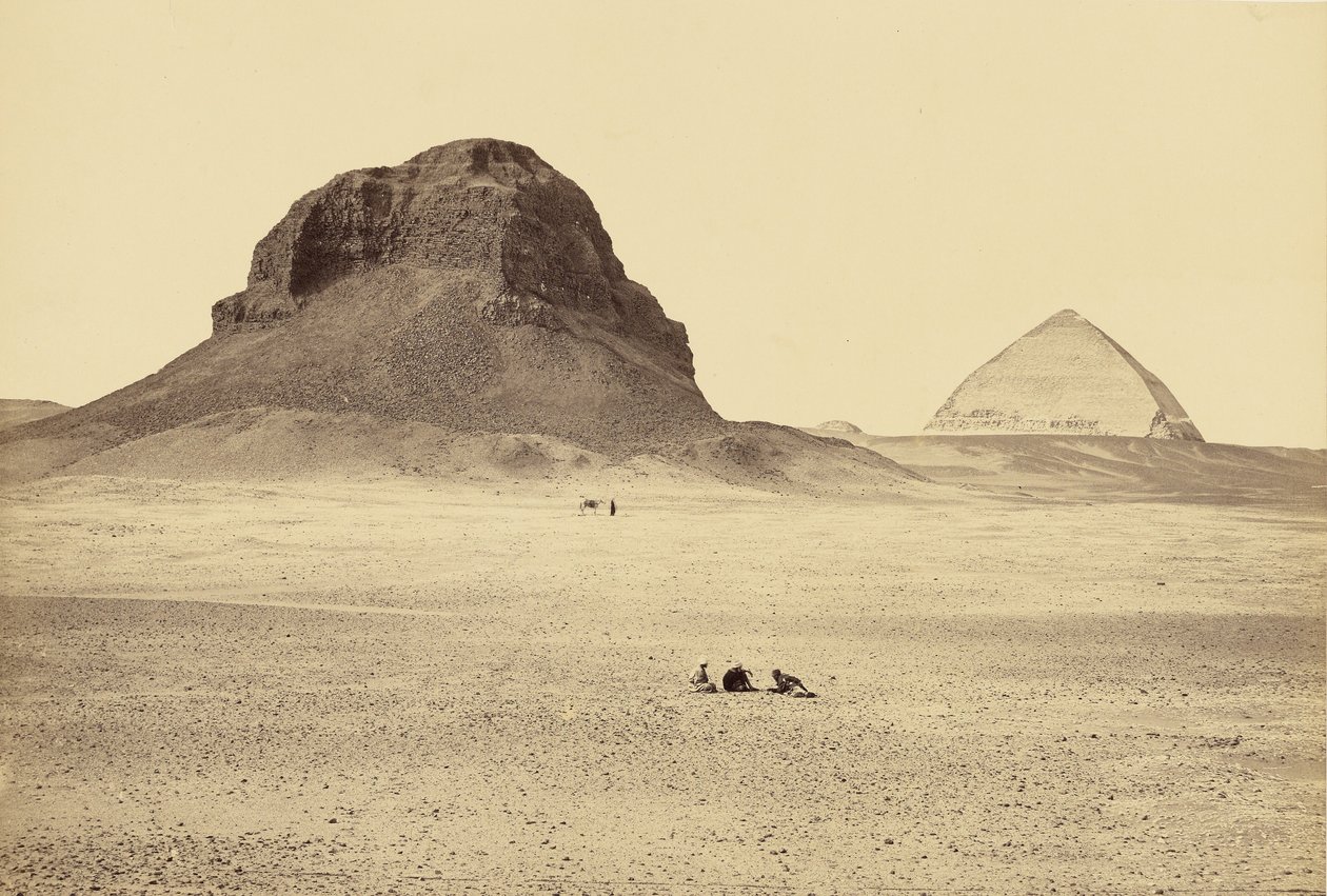 Pyramiderne i Dahshur set fra øst af Francis Frith