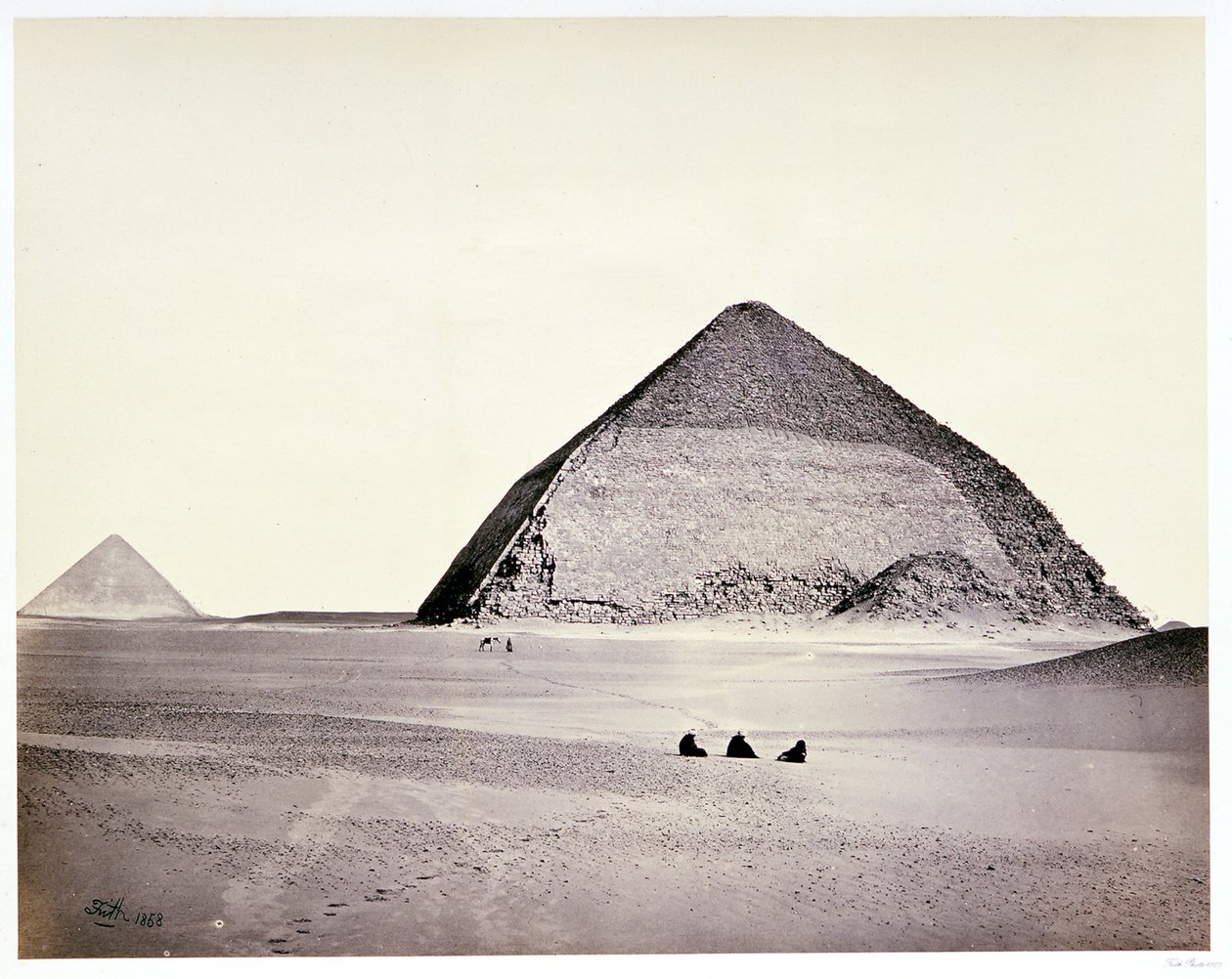 Pyramiderne i Dahshoor, set fra sydvest af Francis Frith