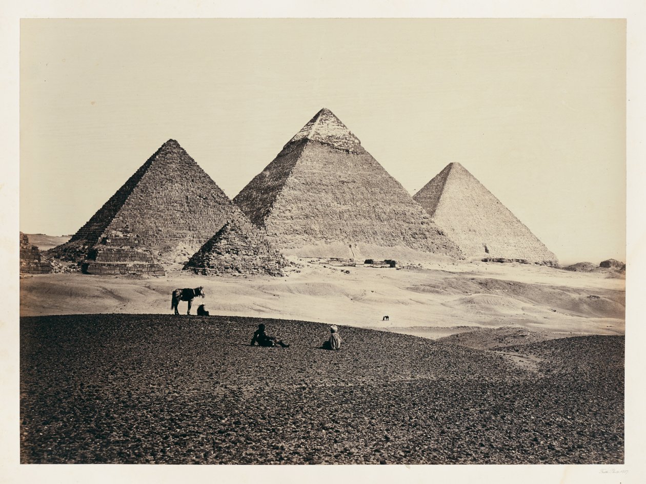 Pyramiderne i El-Gizeh set fra sydvest af Francis Frith