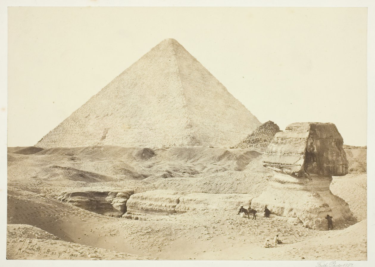 The Sphynx and Great Pyramid, 1857, trykt 1862. af Francis Frith