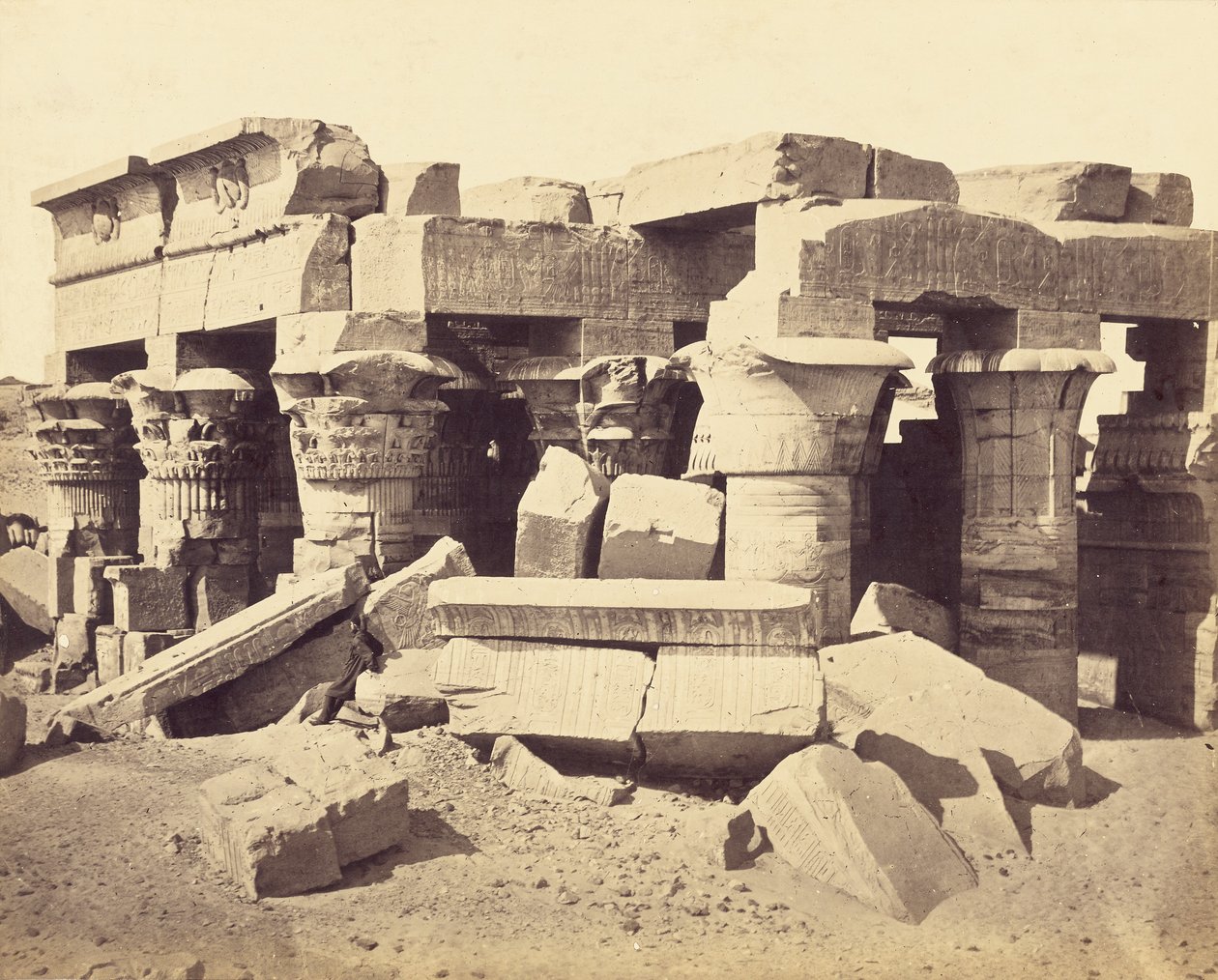 Templet i Kom Ombo af Francis Frith