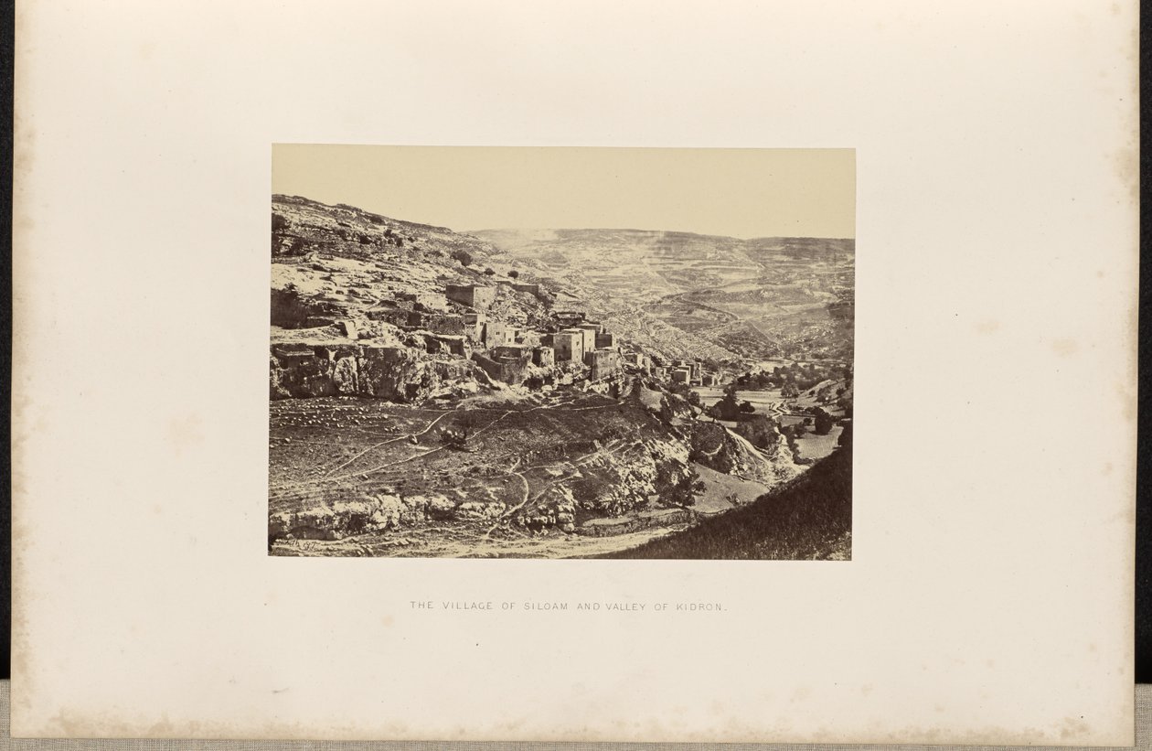 Landsbyen Siloam og Kidron-dalen. af Francis Frith
