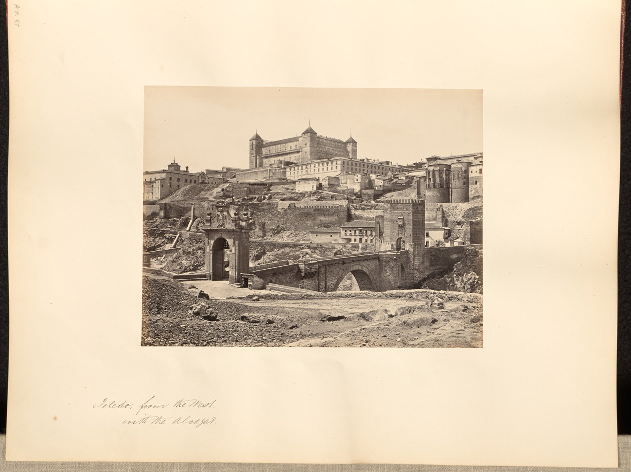 Toledo fra vest, med Alcazar af Francis Frith