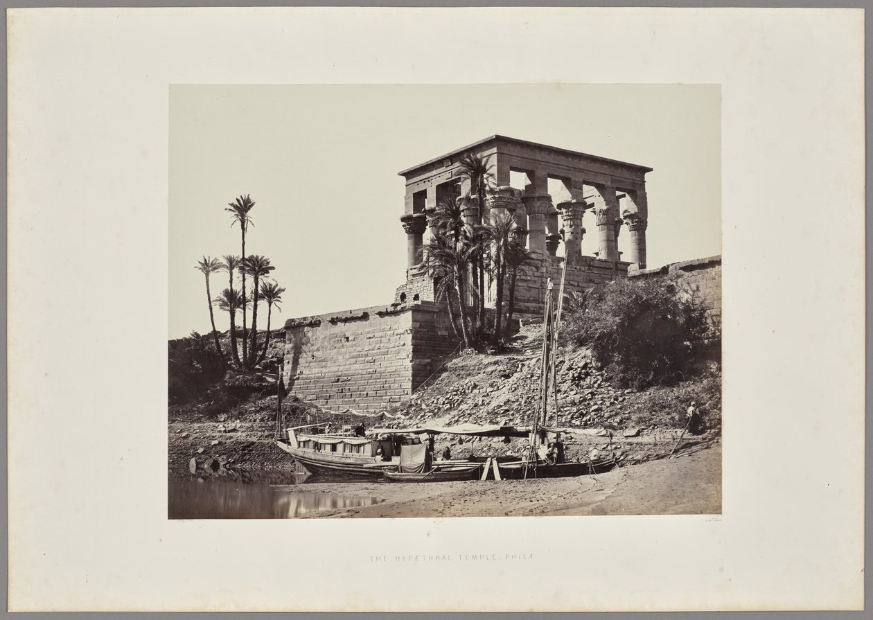 Trajans kiosk på Philae af Francis Frith