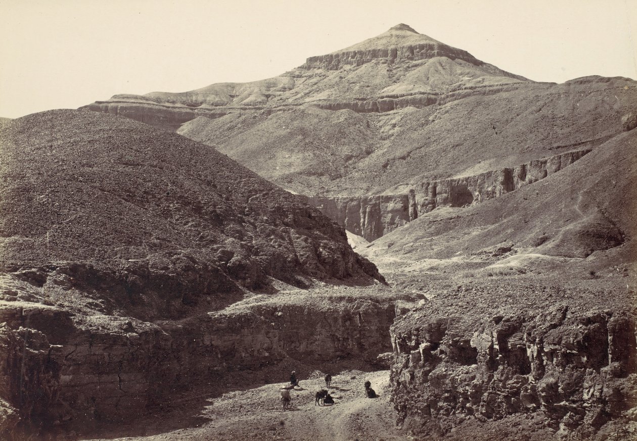 Kongernes Graves Dal, Theben, 1857. af Francis Frith