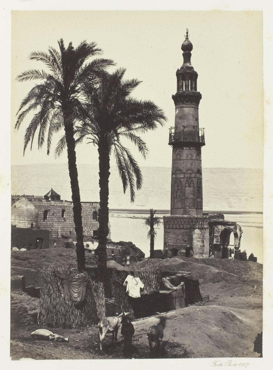 Udsigt ved Girgeh, Øvre Egypten af Francis Frith
