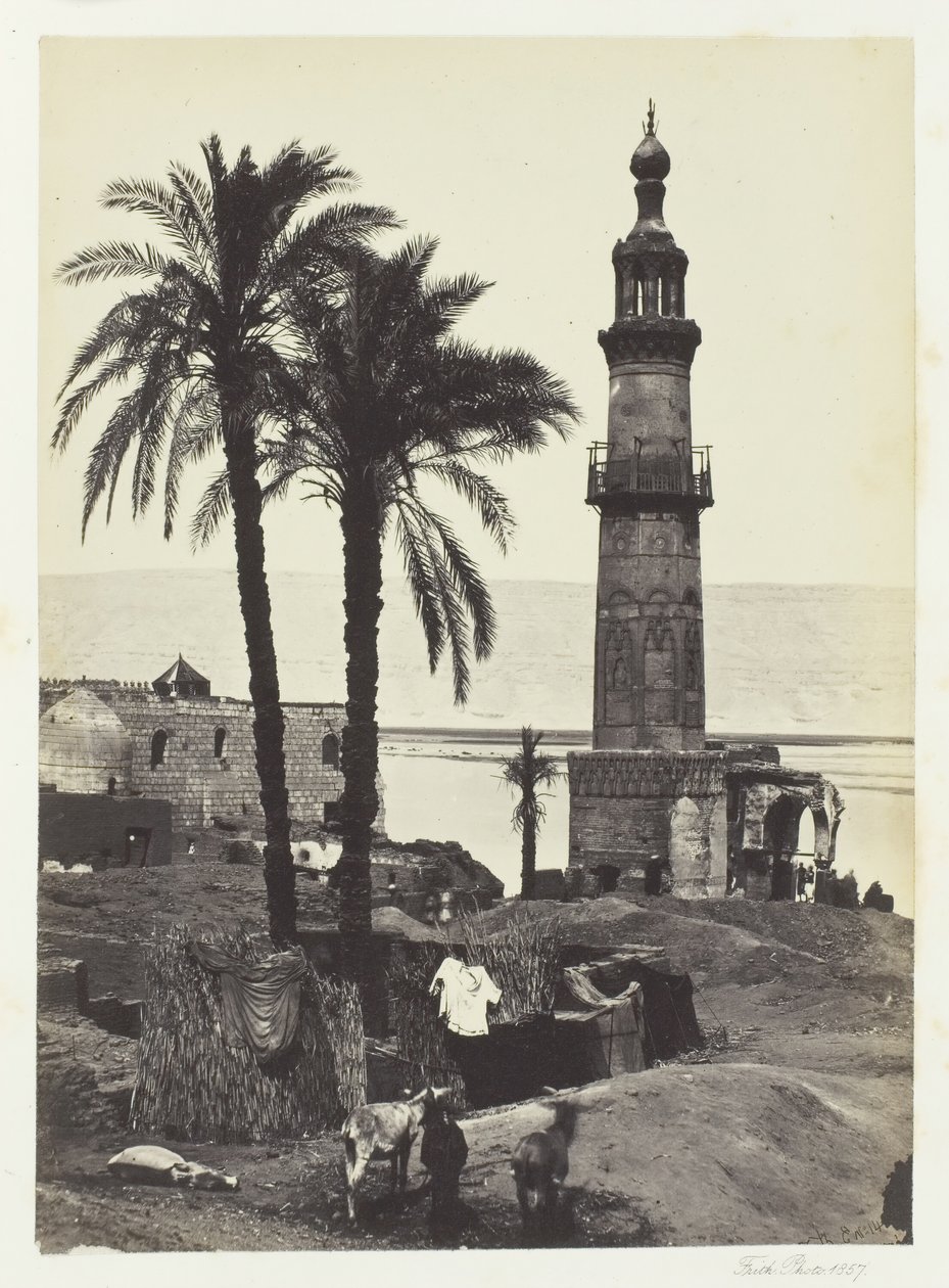 Udsigt ved Girgeh, Øvre Egypten, 1857. af Francis Frith