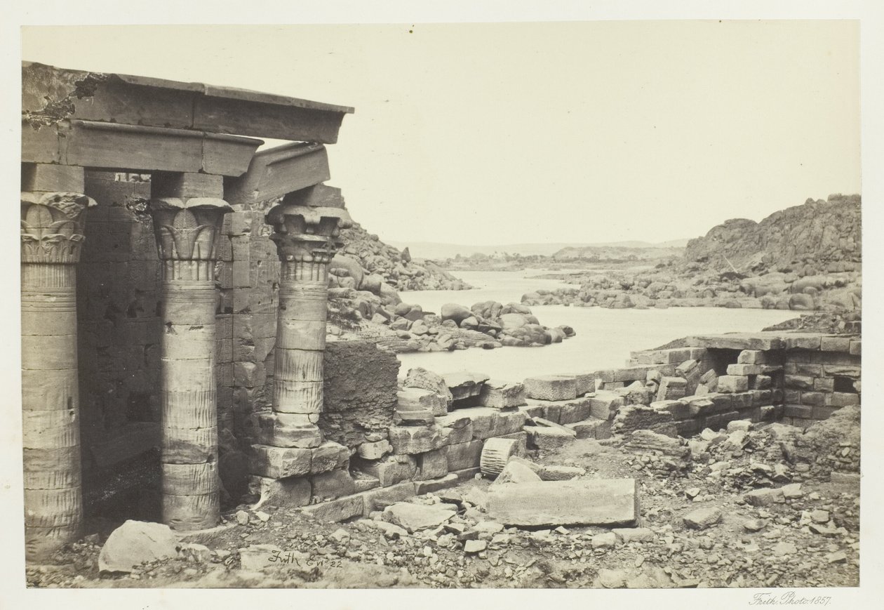 Udsigt fra Philae, set mod nord af Francis Frith