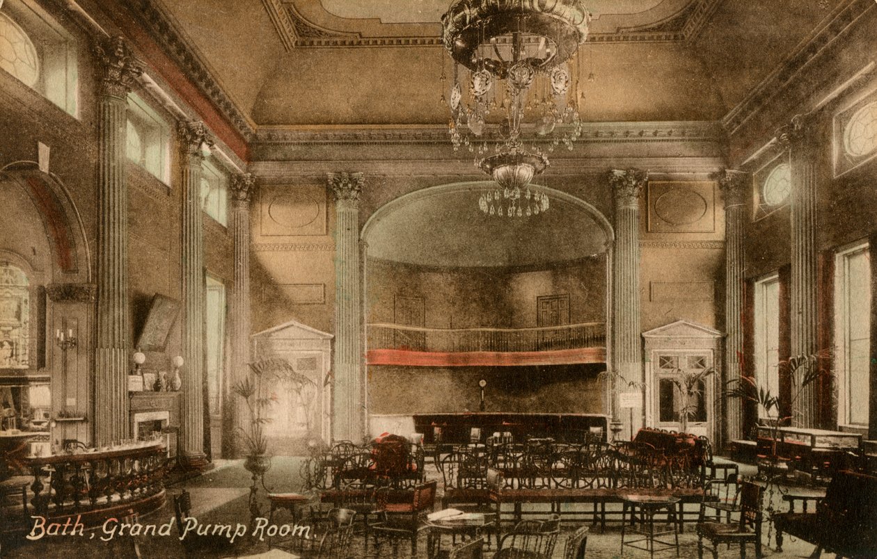 Grand Pump Room, Bath, Somerset, slutningen af det 19. eller begyndelsen af det 20. århundrede. af Frith and Co