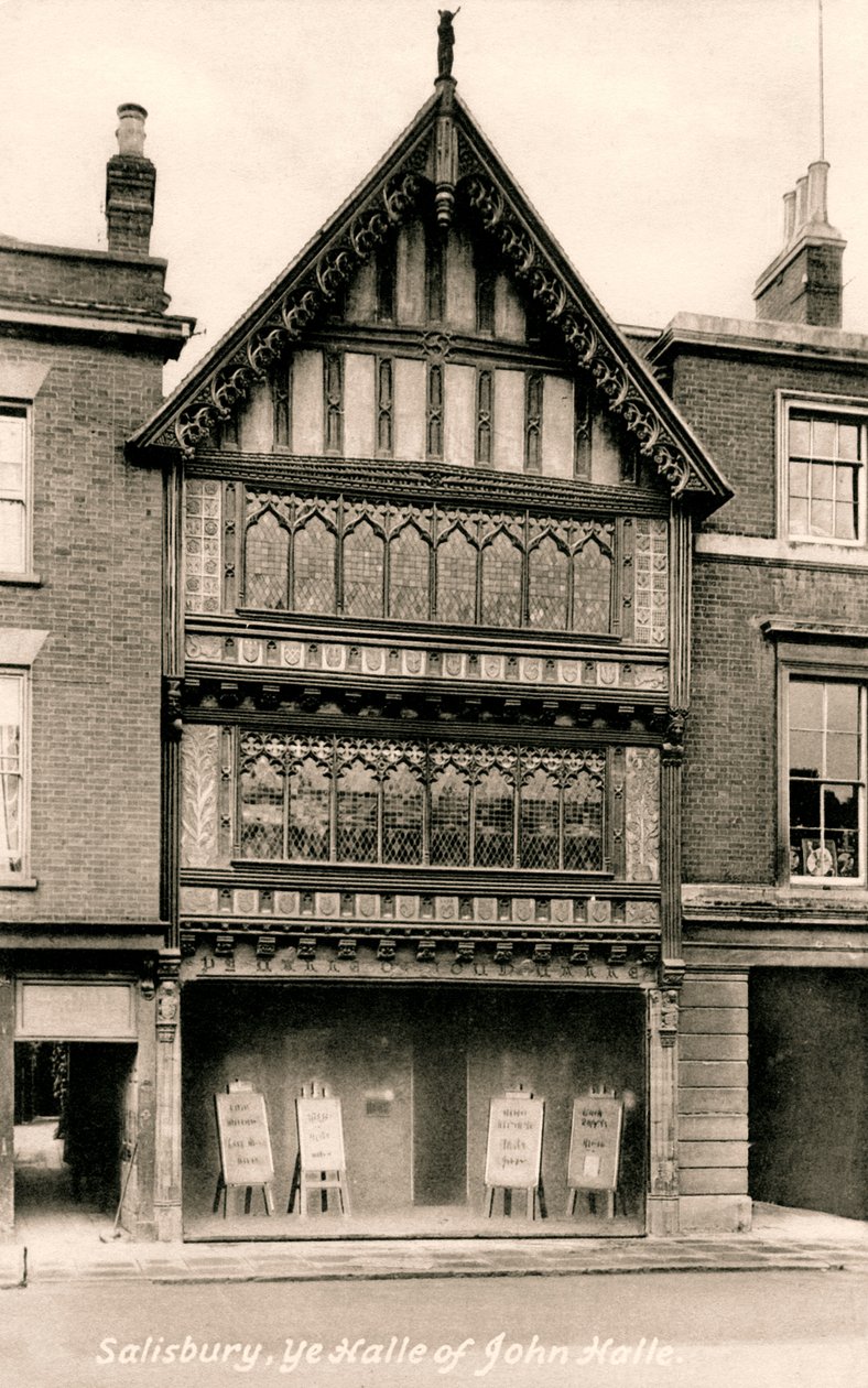 John Halle Hall, Salisbury, Wiltshire, begyndelsen af det 20. århundrede. af Frith and Co
