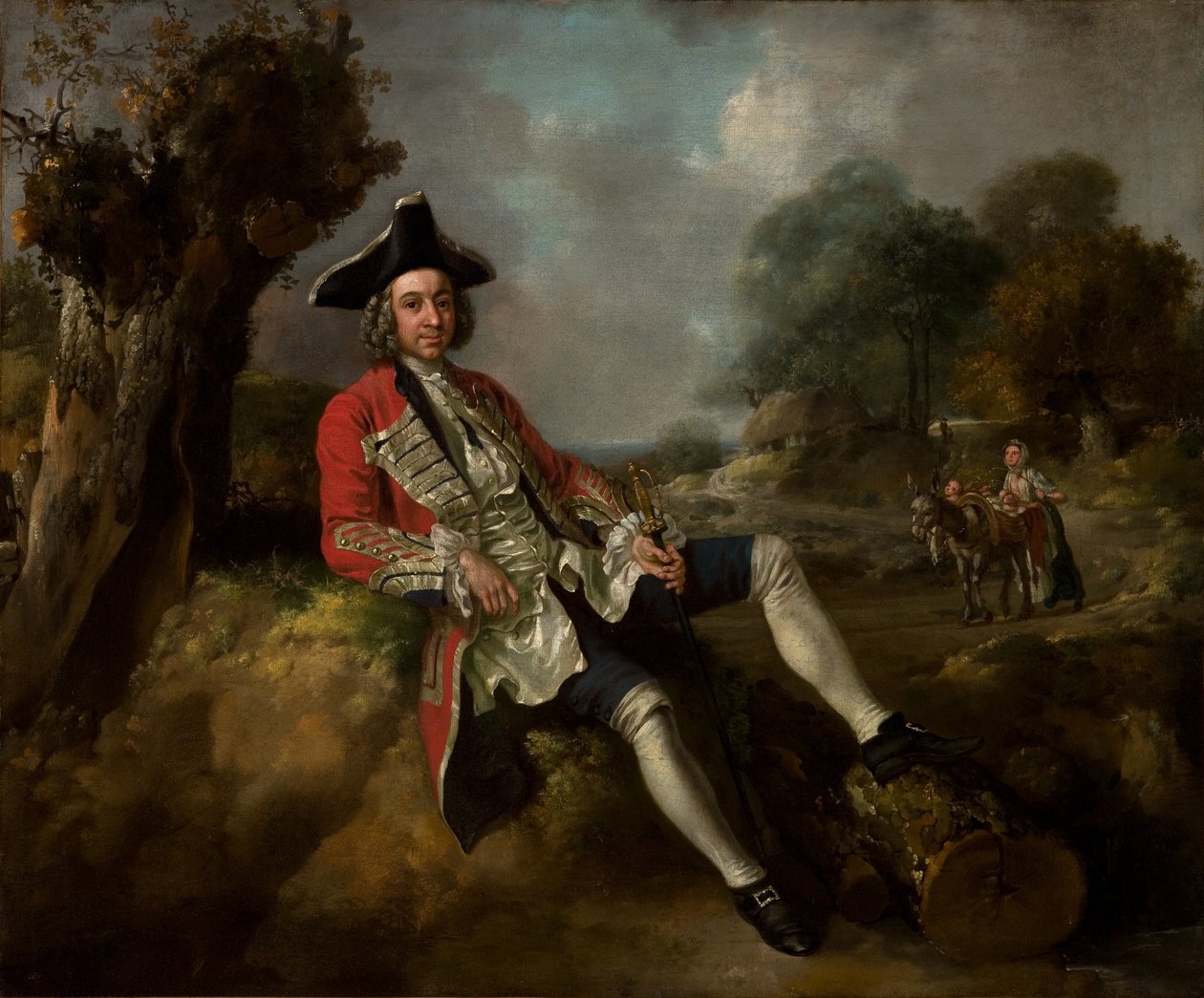 Portræt af en gentleman, ca. 1750 (olie på lærred) af Francis & Gainsborough Thomas (1727 88) Hayman