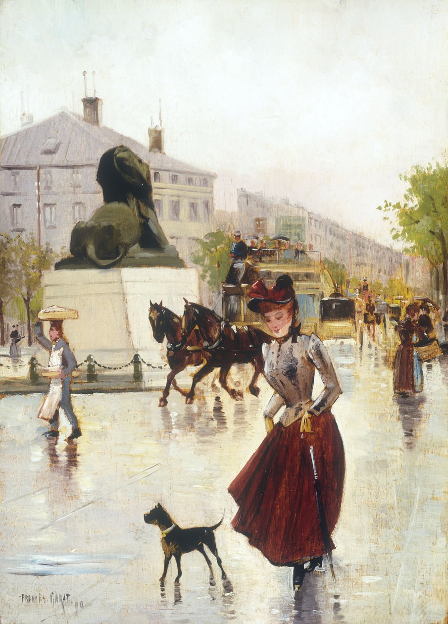 Paris Street Scene, 1890 af Francis Garat
