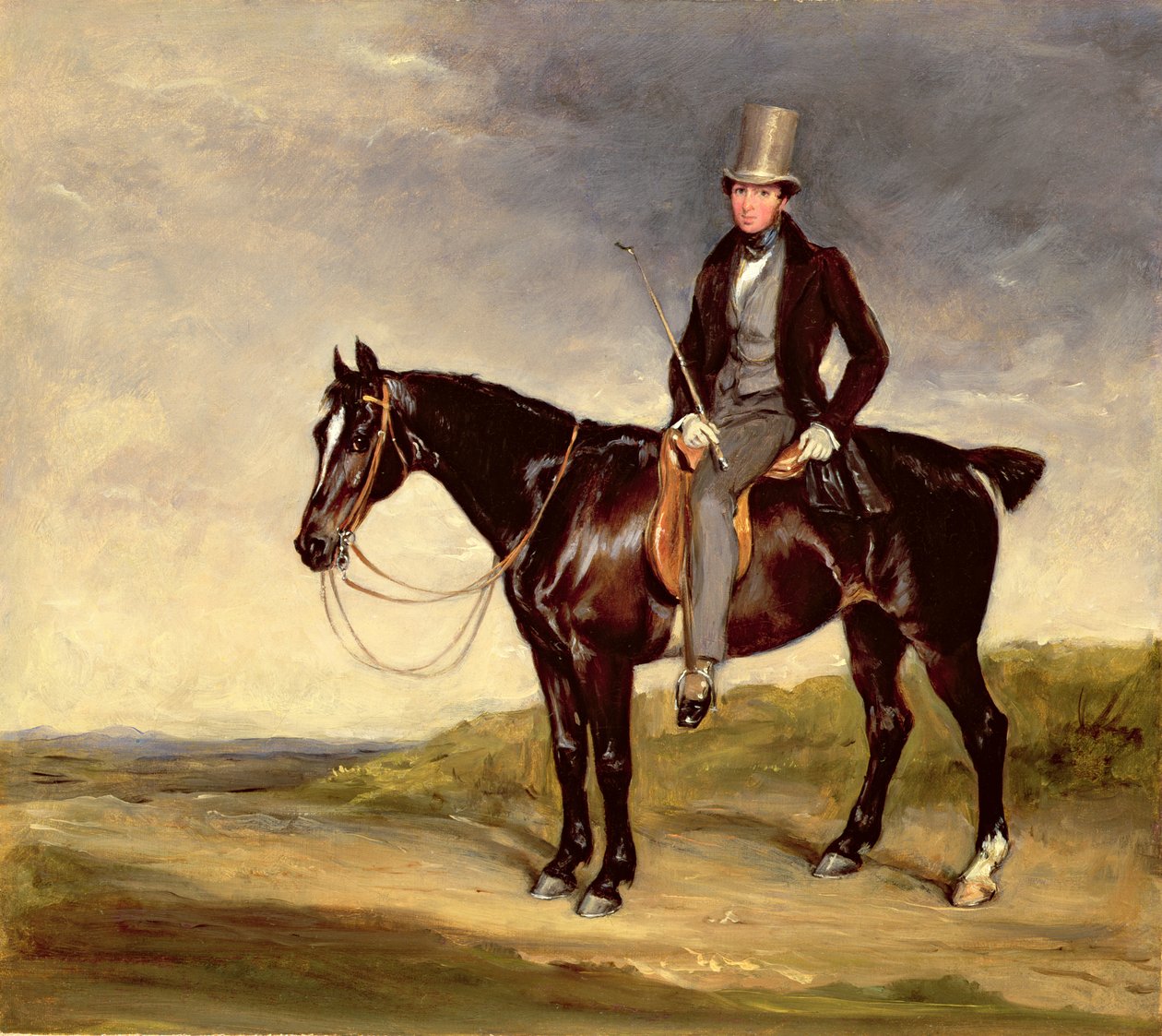 John Hay-Mackenzie på sin Dark Bay Cob (olie på lærred) af Francis Grant