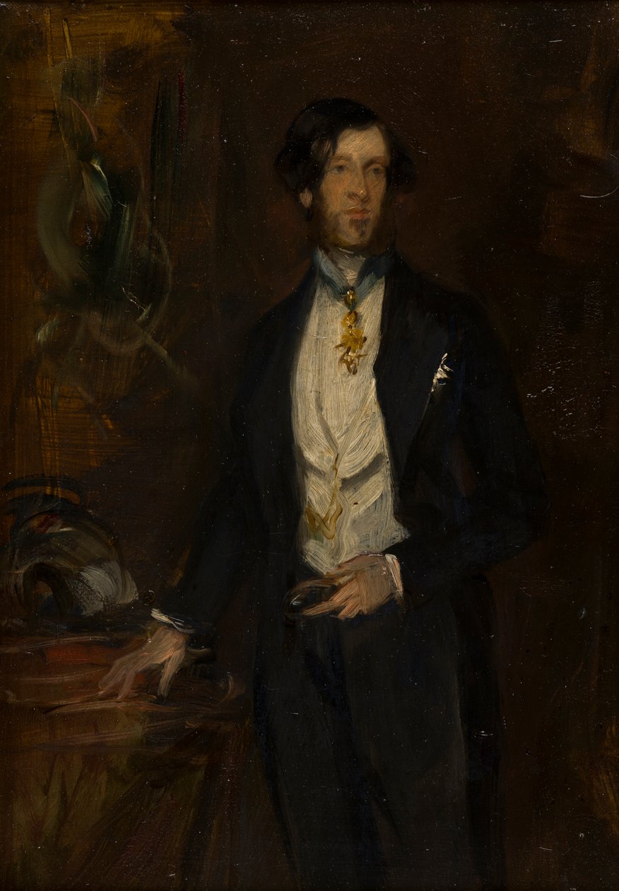 Portræt af Albert, Lord Londesborough (1805-1860), ca. 1825-60 (olie på bord) af Francis Grant