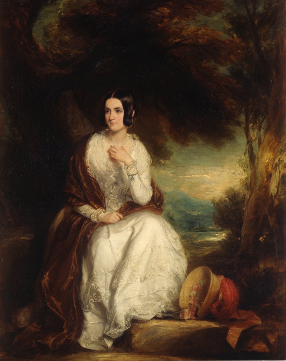 Portræt af Eleanor, hustru til den 4. hertug af Northumberland, ca. 1844 (olie på lærred) af Francis Grant